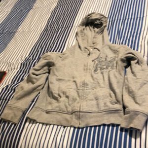 Grey hoodie sweatshirt